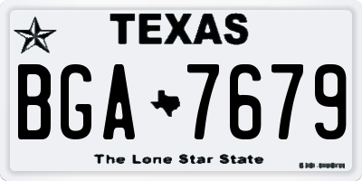 TX license plate BGA7679