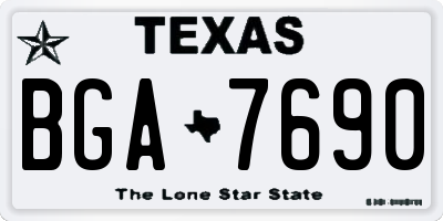 TX license plate BGA7690