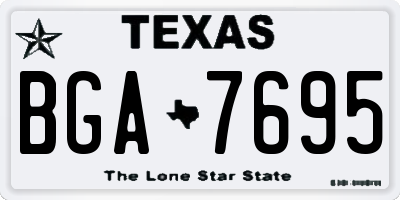 TX license plate BGA7695