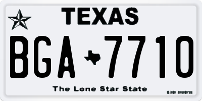 TX license plate BGA7710