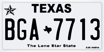 TX license plate BGA7713