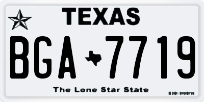 TX license plate BGA7719