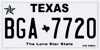 TX license plate BGA7720