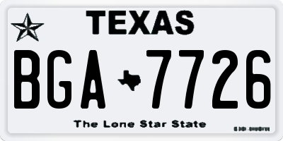 TX license plate BGA7726