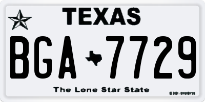 TX license plate BGA7729