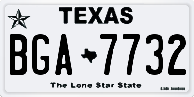 TX license plate BGA7732