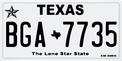 TX license plate BGA7735