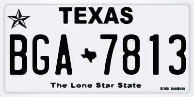 TX license plate BGA7813