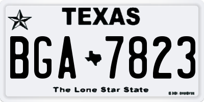 TX license plate BGA7823