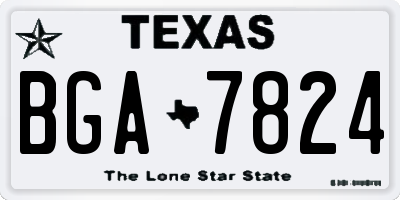 TX license plate BGA7824