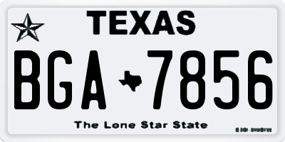 TX license plate BGA7856