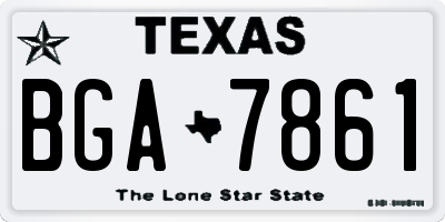 TX license plate BGA7861