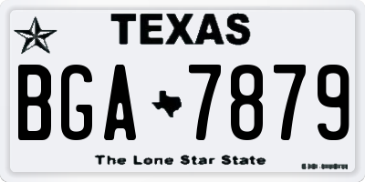 TX license plate BGA7879