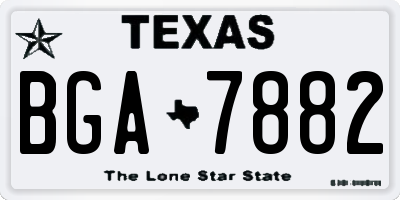 TX license plate BGA7882