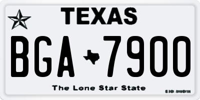 TX license plate BGA7900