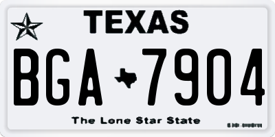 TX license plate BGA7904