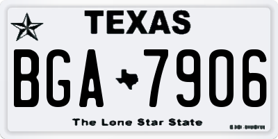 TX license plate BGA7906