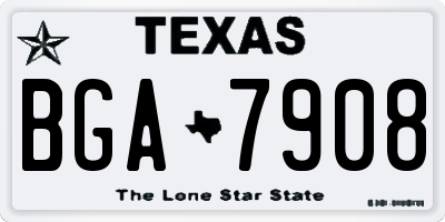 TX license plate BGA7908