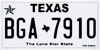 TX license plate BGA7910