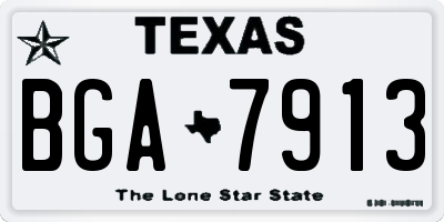 TX license plate BGA7913