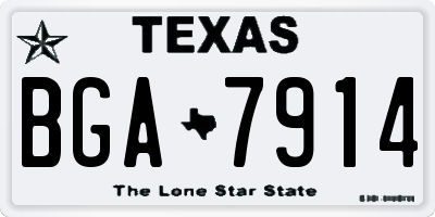 TX license plate BGA7914