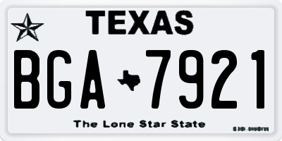 TX license plate BGA7921