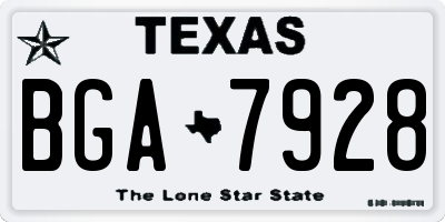 TX license plate BGA7928