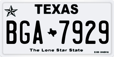 TX license plate BGA7929