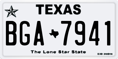 TX license plate BGA7941