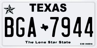 TX license plate BGA7944