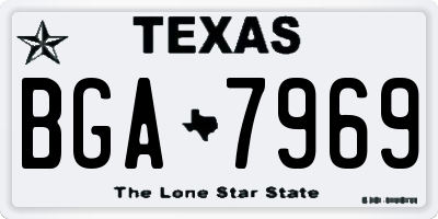 TX license plate BGA7969