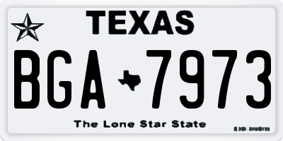 TX license plate BGA7973