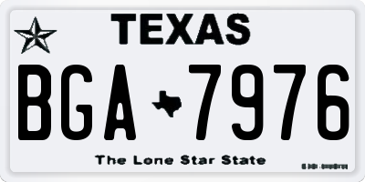 TX license plate BGA7976
