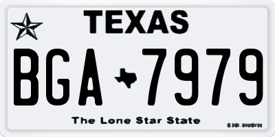 TX license plate BGA7979