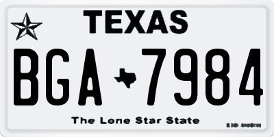 TX license plate BGA7984
