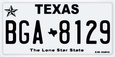 TX license plate BGA8129