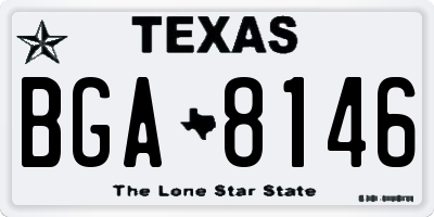 TX license plate BGA8146