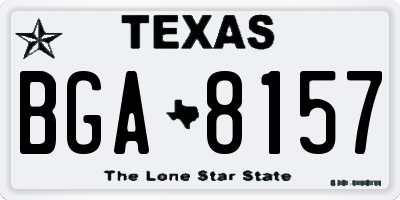 TX license plate BGA8157