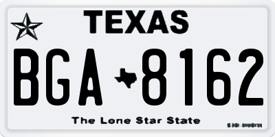 TX license plate BGA8162