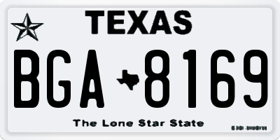 TX license plate BGA8169