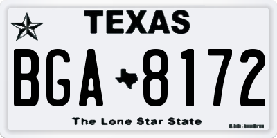TX license plate BGA8172