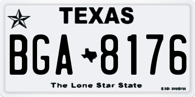 TX license plate BGA8176