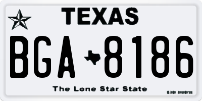 TX license plate BGA8186