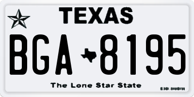 TX license plate BGA8195