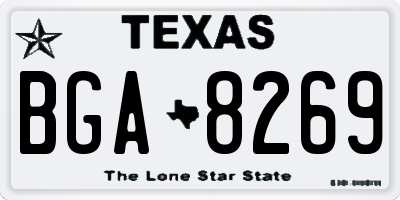 TX license plate BGA8269