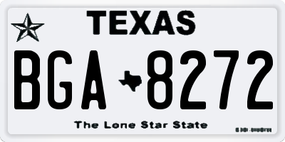 TX license plate BGA8272