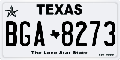 TX license plate BGA8273