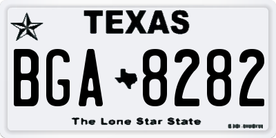 TX license plate BGA8282