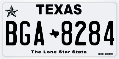 TX license plate BGA8284