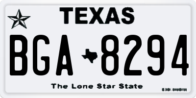 TX license plate BGA8294